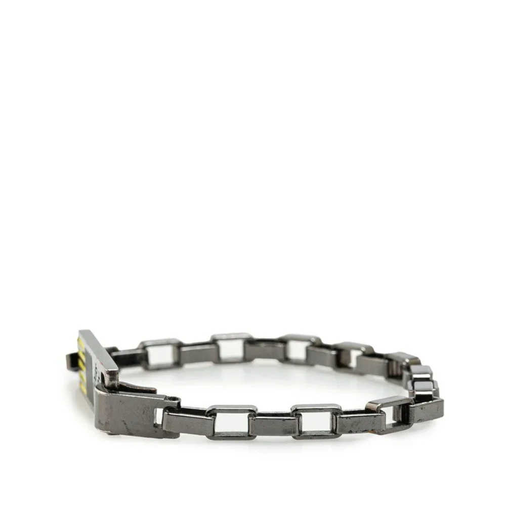 LOUIS VUITTON Silver Damier Charm Bracelet